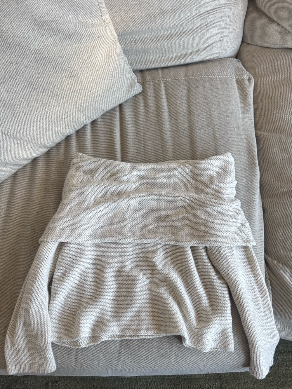 Princess Polly Off-the-Shoulder Sweater in Light Beige